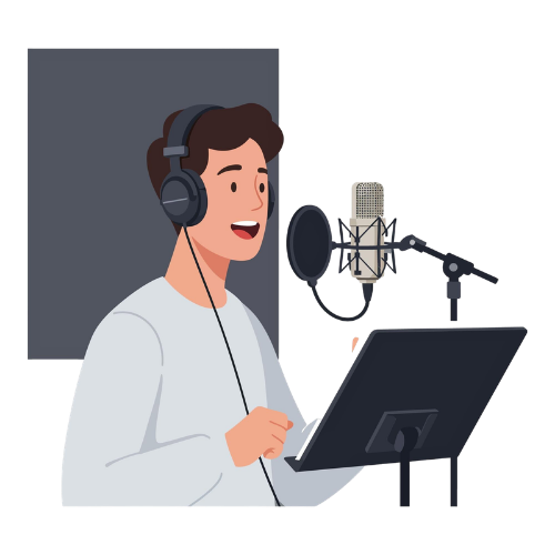 Locutor online gravando